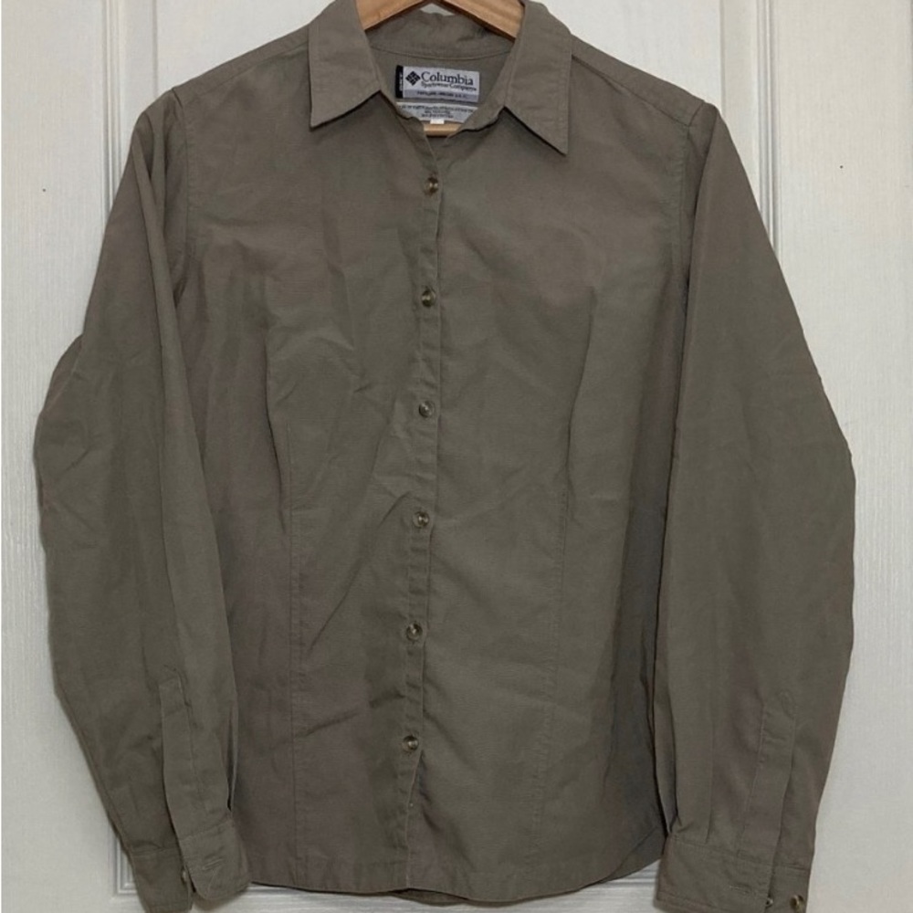 Columbia | Men's GRT Brown Long Sleeve Collared Button Down Shirt / Top | Large.